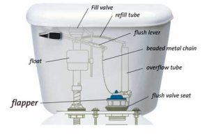 toilet parts labeled