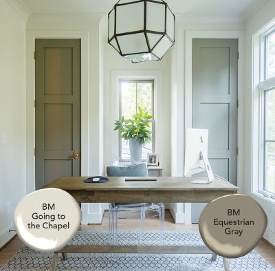 Benjamin Moore Going to the Chapel and Equestrian Gray
