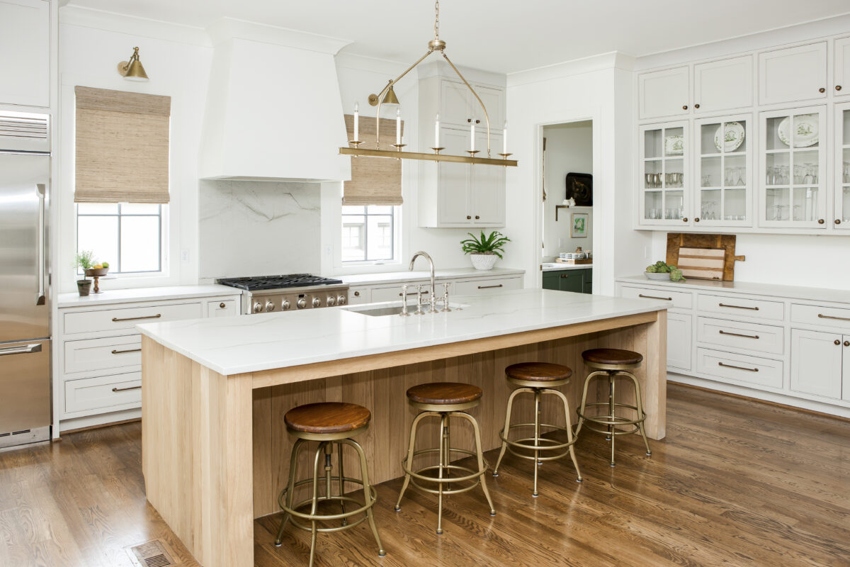 Modern Colonial Kitchen with White Oak Cabinets | Homewood, Alabama | Twin Construction 