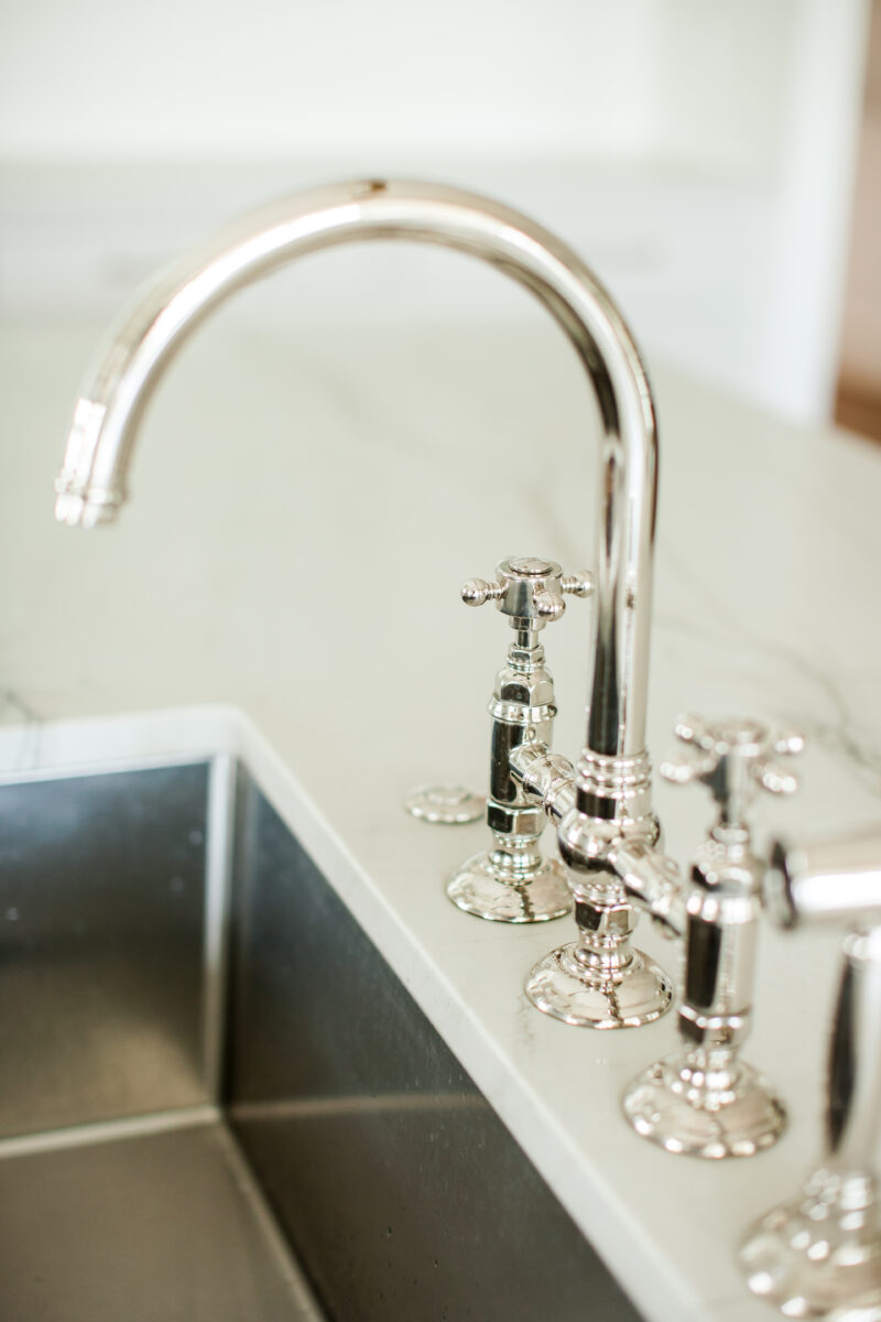 Modern Colonial Kitchen with a Polished Nickel Faucet | Homewood, Alabama | Twin Construction 