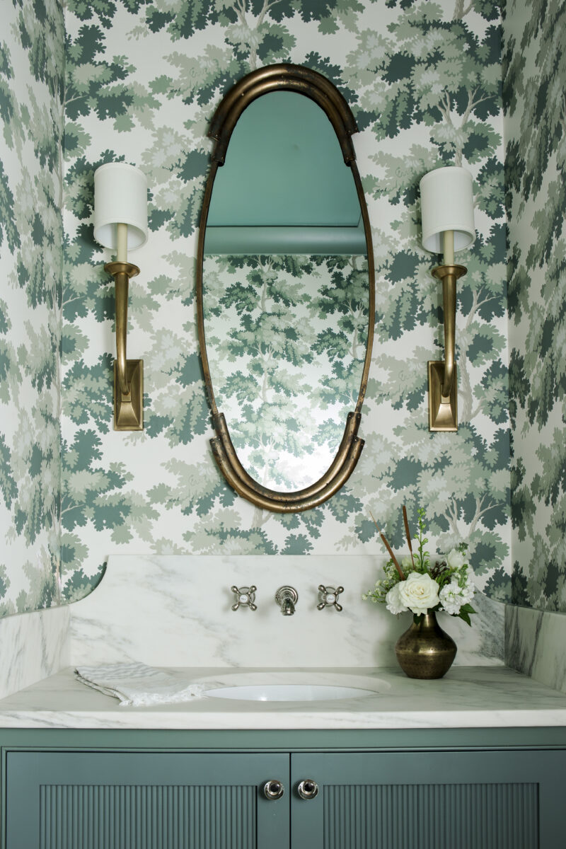 Modern Colonial Powder Room | Twin Construction 