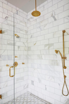 Marble Primary Bathroom Shower | Twin Construction