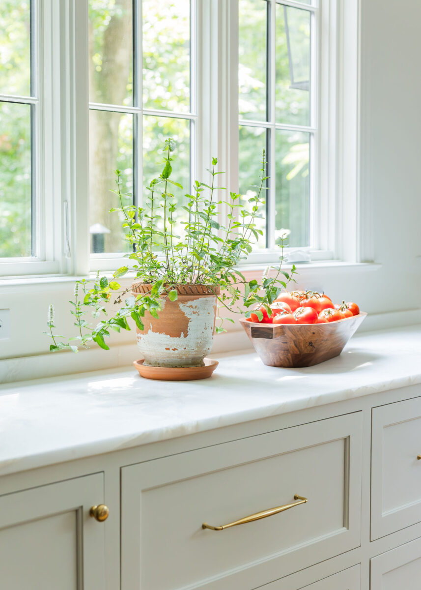 Honed marble countertops with custom inset maple cabinets | Twin Construction 