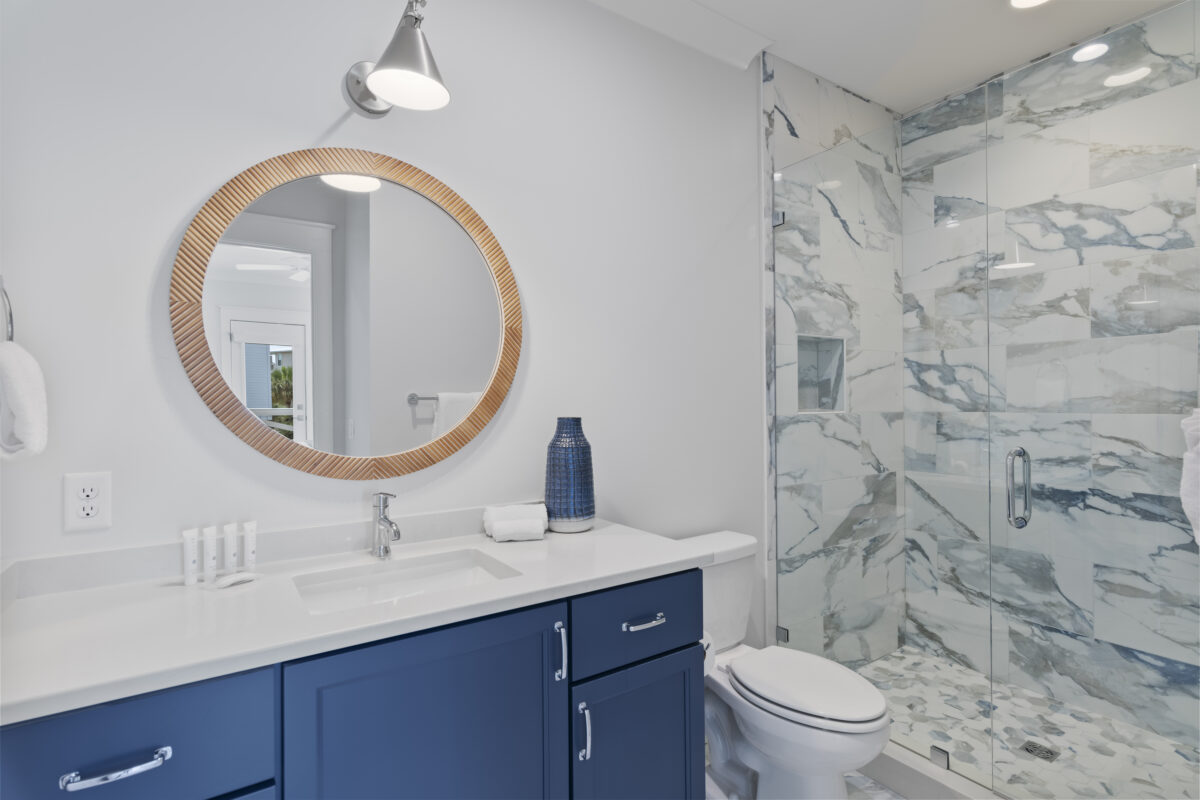 Blue Tile Bathroom | Twin Construction 