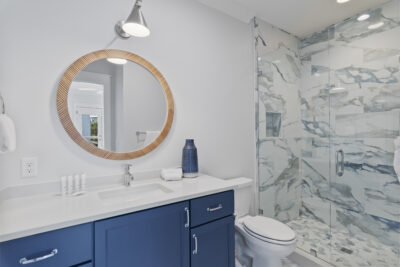 Blue Tile Bathroom | Twin Construction