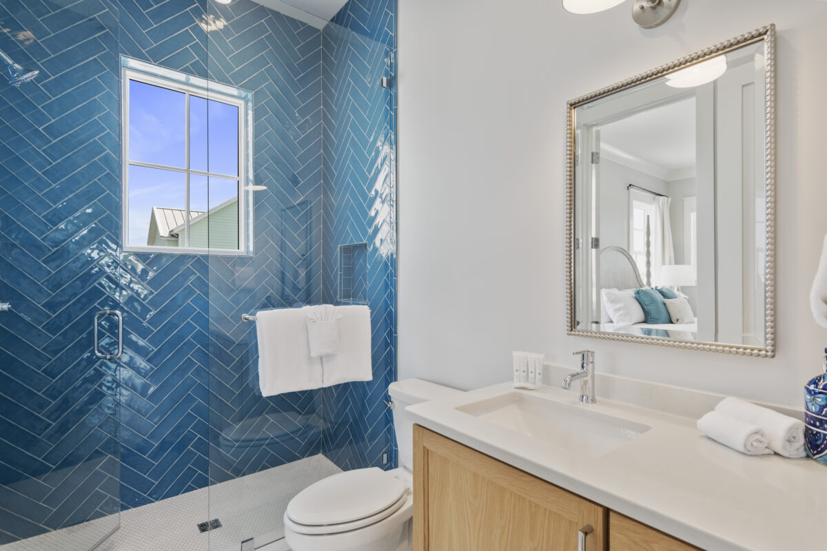 Blue Tile Bathroom | Twin Construction 