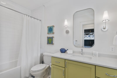 Green Bathroom Cabinets | Twin Construction